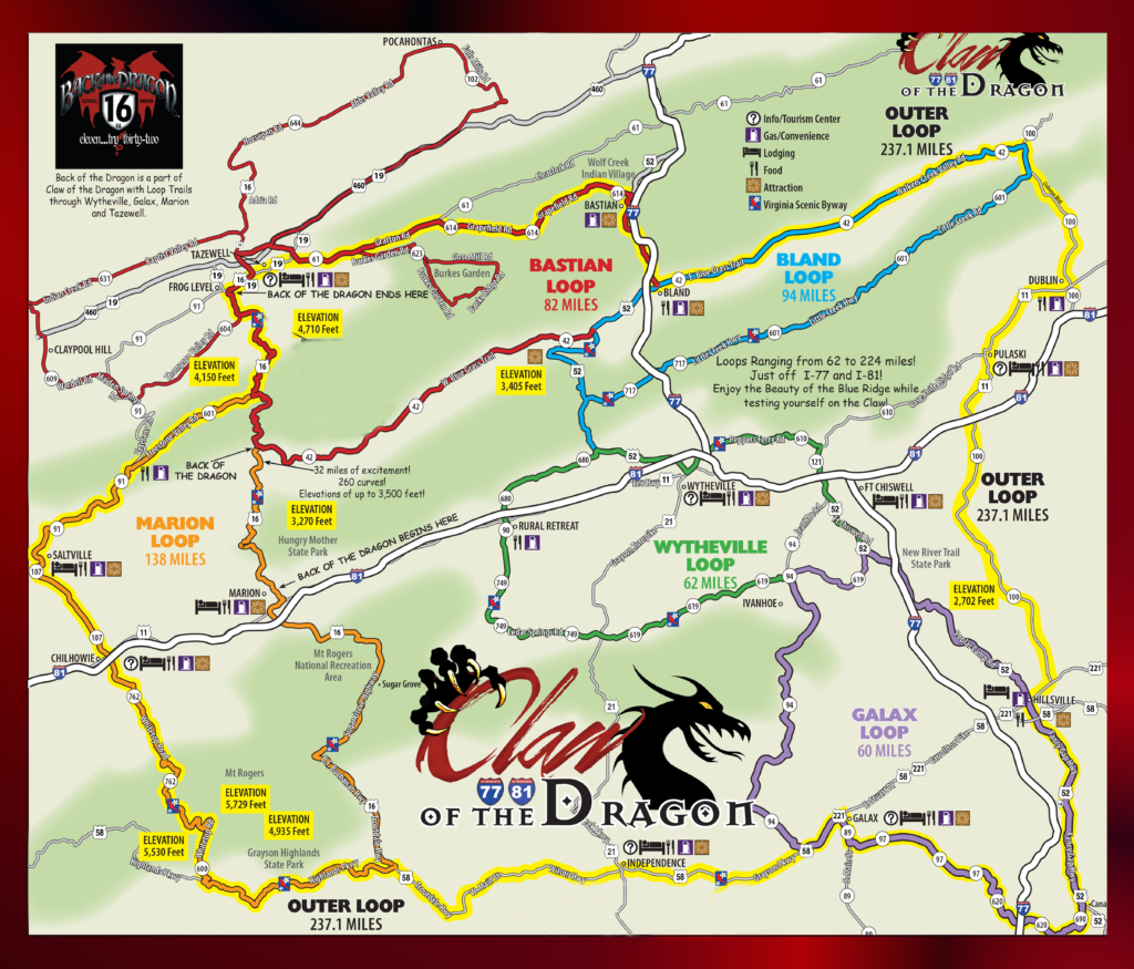 Claw of the Dragon Motorcycle Trail | Visit Wytheville Virginia